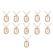 Lade das Bild in den Galerie-Viewer, 925 Sterling Silver Gold Letters A - Z Initial Alphabet  Long Chain Necklace

