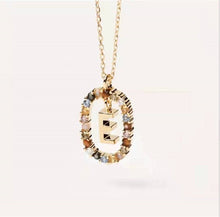 Lade das Bild in den Galerie-Viewer, 925 Sterling Silver Gold Letters A - Z Initial Alphabet  Long Chain Necklace
